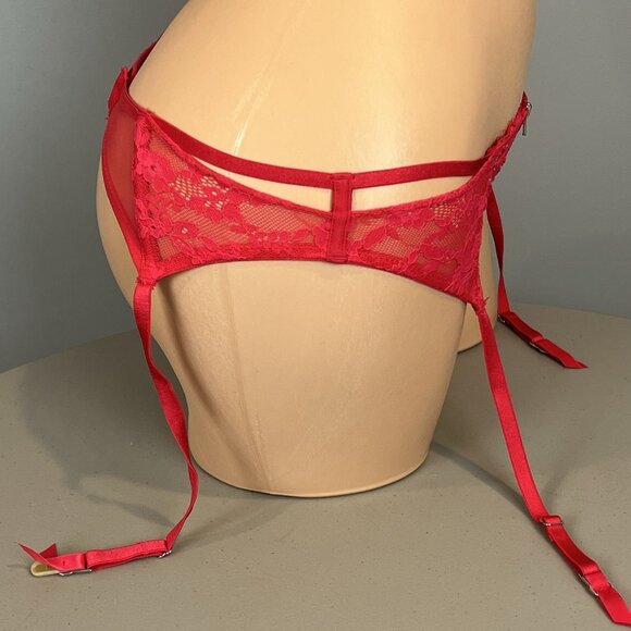 Victoria's Secret Red Lace Garter Belt with Zipper Size XS/S - Picture 5 of 16